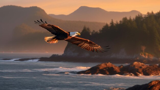 Photo eagles close up portrait