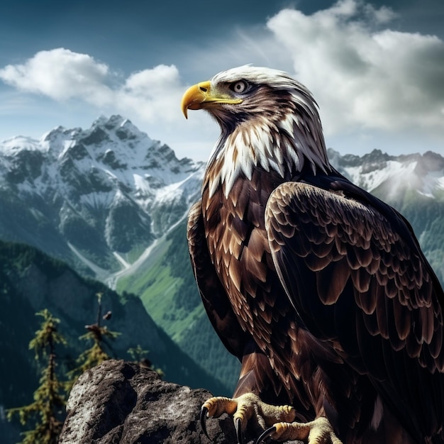 Eagles and mountain views