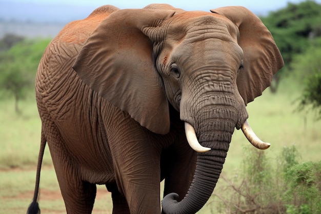 Photo the ear of an elephant