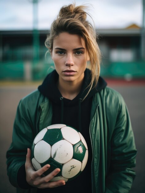 Photo early career young women soccer player practice drills dreams in her eyes olympus omd em10 mar