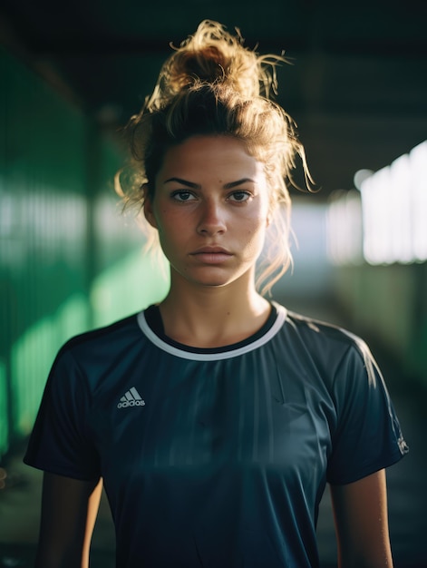 Photo early career young women soccer player practice drills dreams in her eyes olympus omd em10 mar