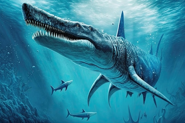 During the early Cretaceous when dinosaurs walked the Earth marine reptiles like Kronosaurus