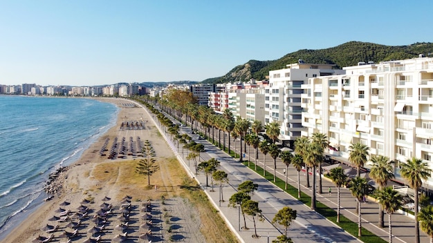 Early morning on the embankment of Vlore