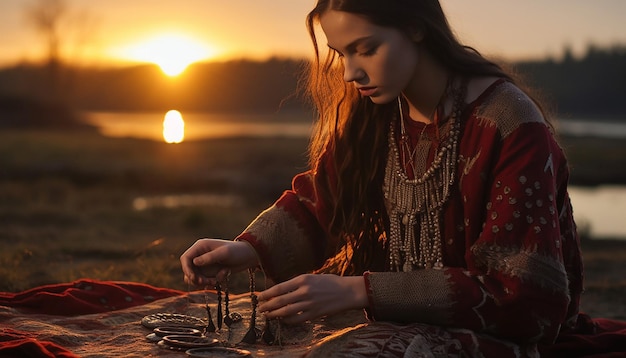 the early morning ritual of attaching Martisor to clothing