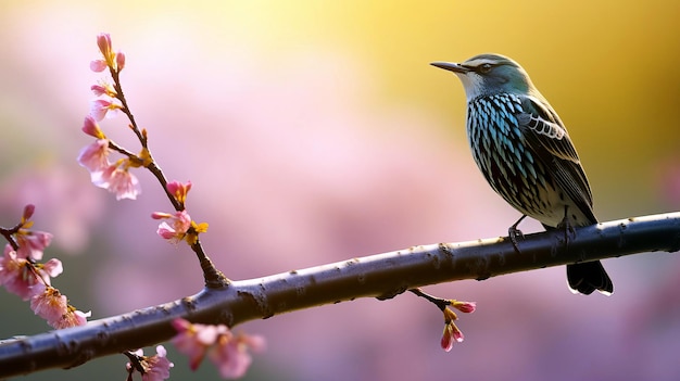 이른 봄에 새가 나무 가지에서 노래합니다. 인공지능이 생성한 노래입니다.