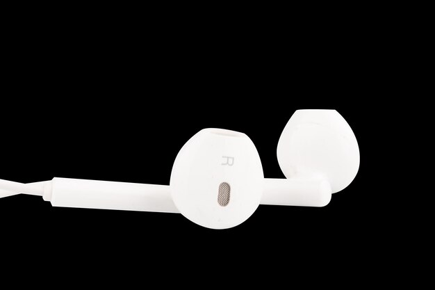 Earphones isolated on white background