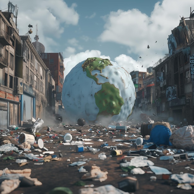 The Earth in Abandoned Cities