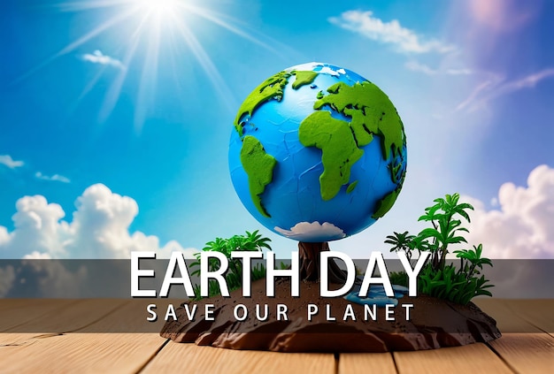 earth day background save our planet