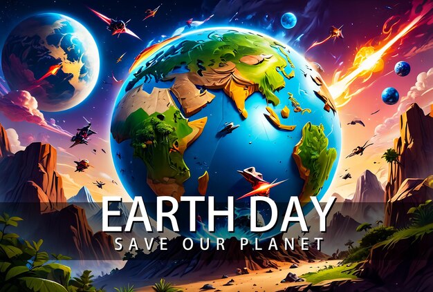 earth day background save our planet