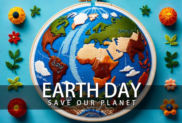 Photo earth day background save our planet