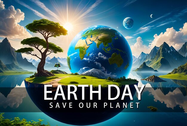 earth day background save our planet