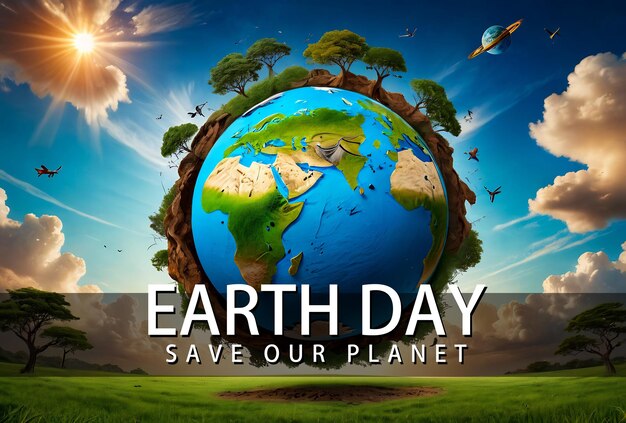 earth day background save our planet