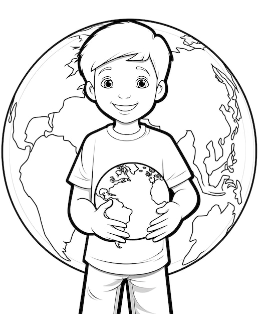 Photo earth day coloring art