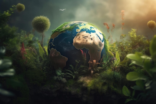 Earth day concept AI generated