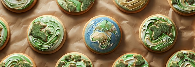 Earth day concept cookies