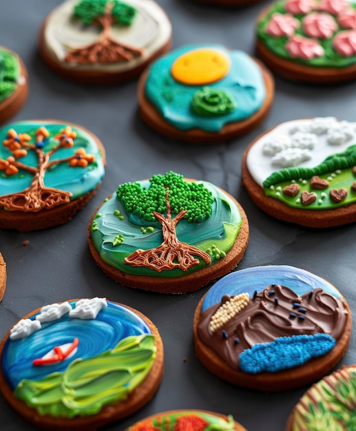 Earth day concept cookies