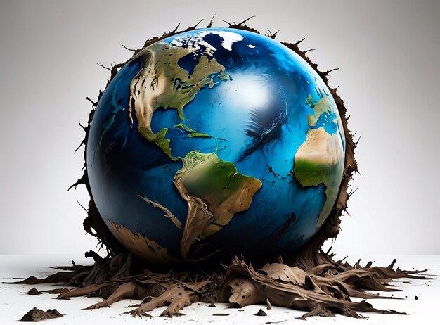 earth day concept Illustration of the green planet earth