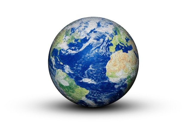 Earth Day Earth globe on a white background