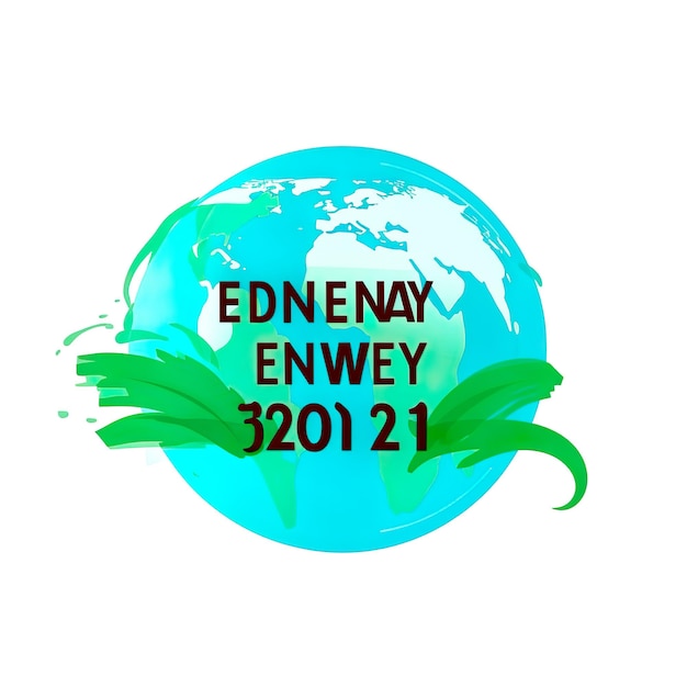 Foto solo immagine delle idee per il logo con vista dall'alto per l'ambiente della giornata della terra e il concetto di eco