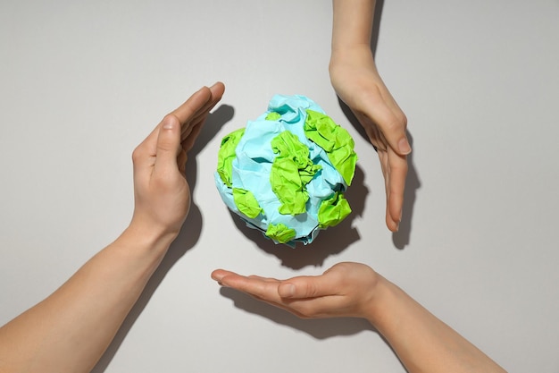 earth day environment and eco concept top view