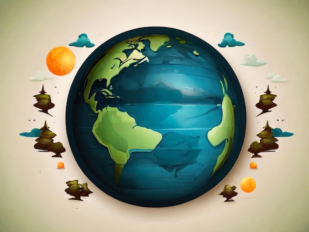 Earth day globe save