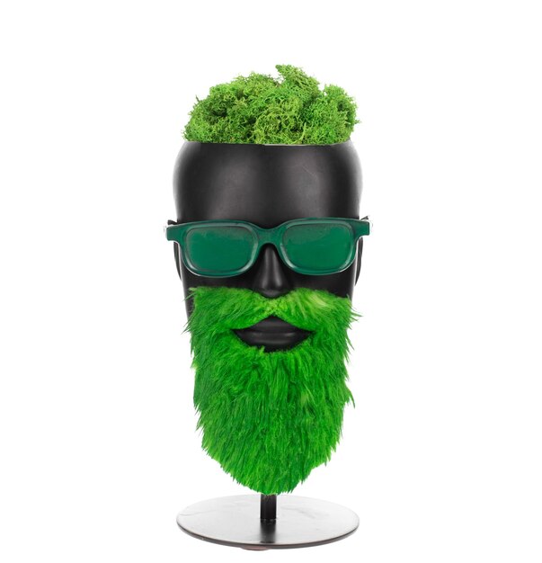 Earth Day holiday grass on mannequin head