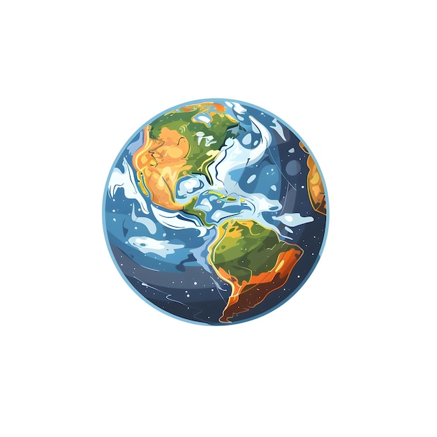 earth day illustration flat color style