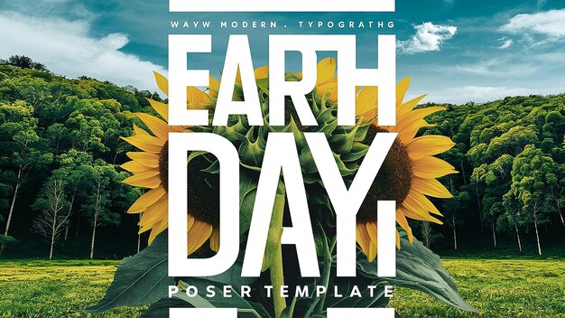 Photo the earth day poster is on a book cover