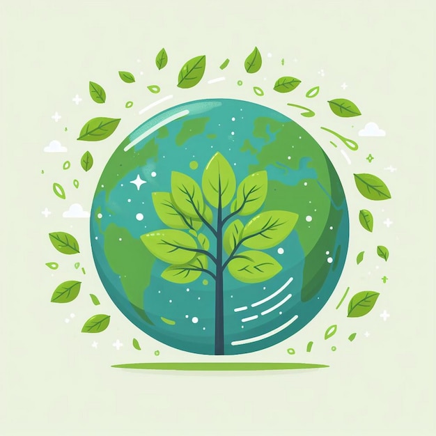 Earth Day vector illustration