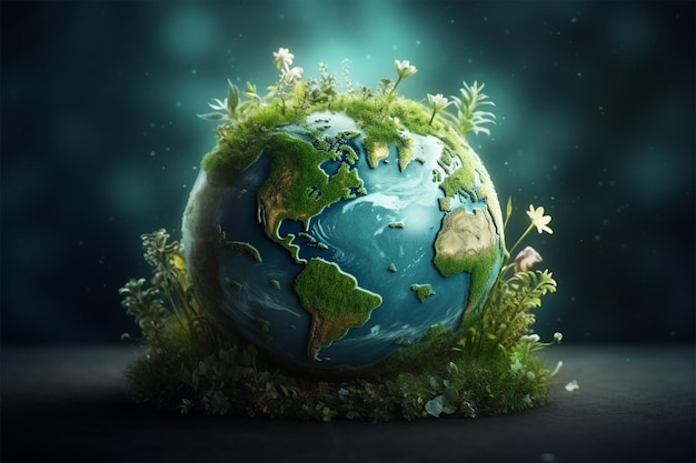 Earth day or world environment day environmentally friendly concept save our planet