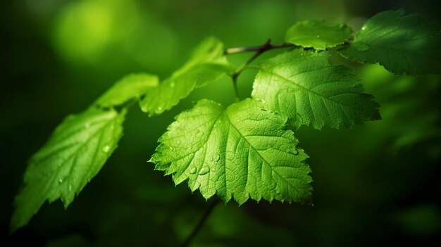 지구의 날과 세계 환경의 날 봄 아름다운 자연 신선한 녹색 잎 휴식 자연 개념은 ai를 생성합니다.