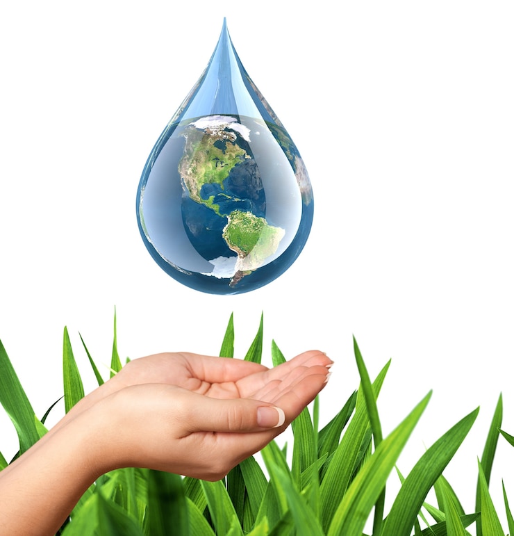 Photo earth droplet