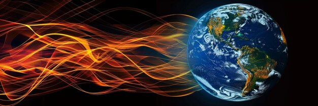 Earth and Earth on Fire Generative AI