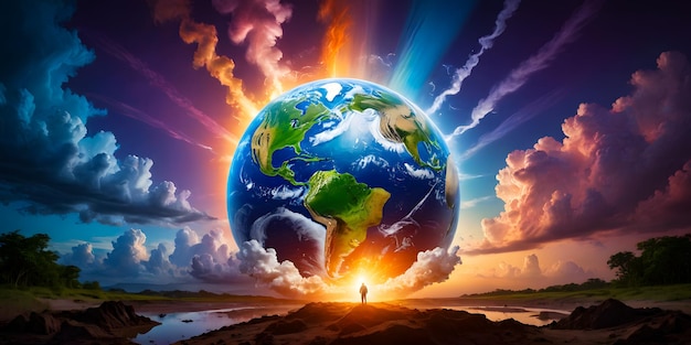 earth elements abstract earth background save planet earth day fire water