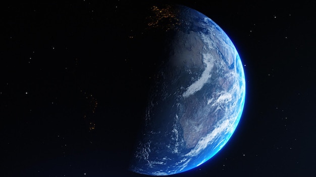 Earth From Space Abstract Background 3d Rendering