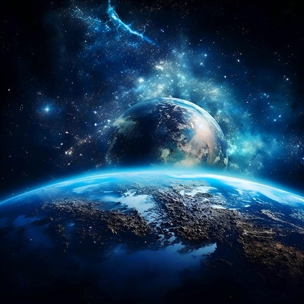 Earth from space Elements of this image furnished by NASA 3D rendering