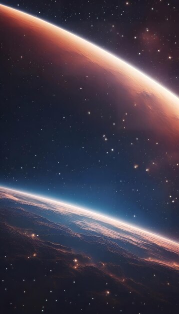 Earth from space showing the beauty of space exploration 3D rendering