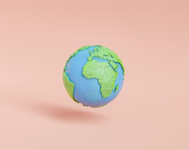 Earth globe met groene continenten
