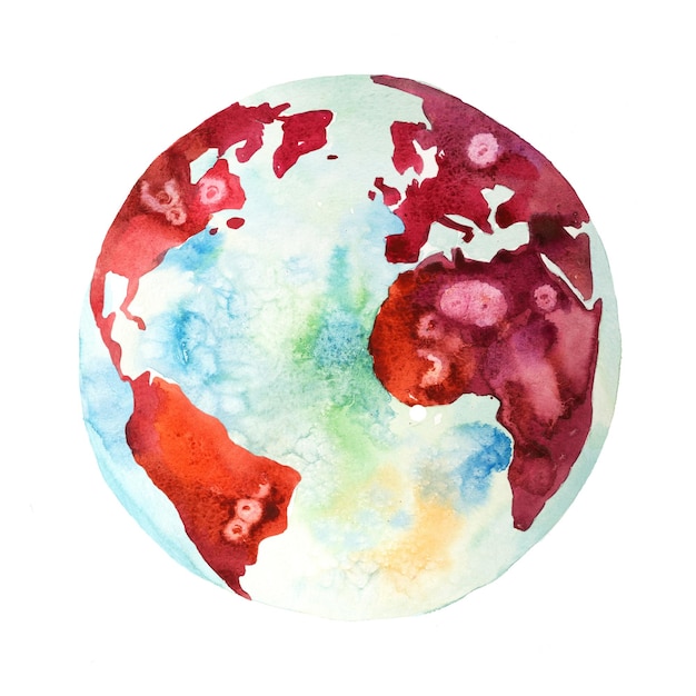 Земля глобус планета земля Мировой океан пространство между Америкой Африкой и Европой