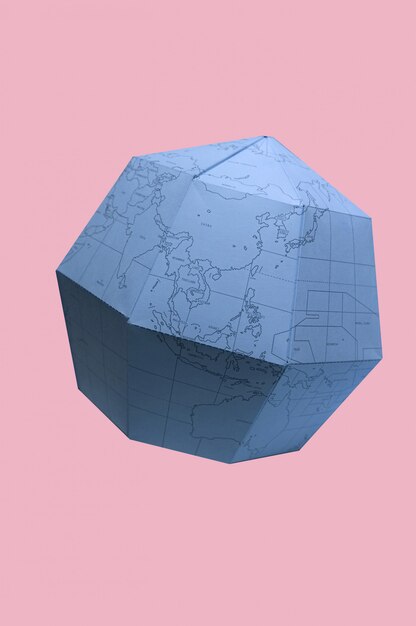 Earth globe Polygonal planet paper 