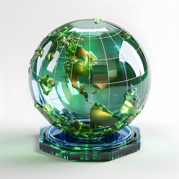 Earth globe on a white background