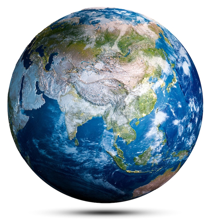 Photo 地球儀の世界地図 nasa から提供されたこの画像の要素 3 d レンダリング