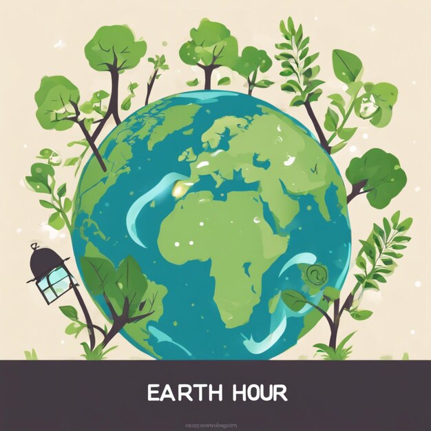 Earth Hour Illustration