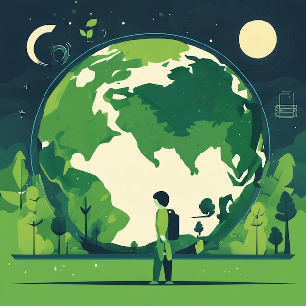 Earth Hour Illustration