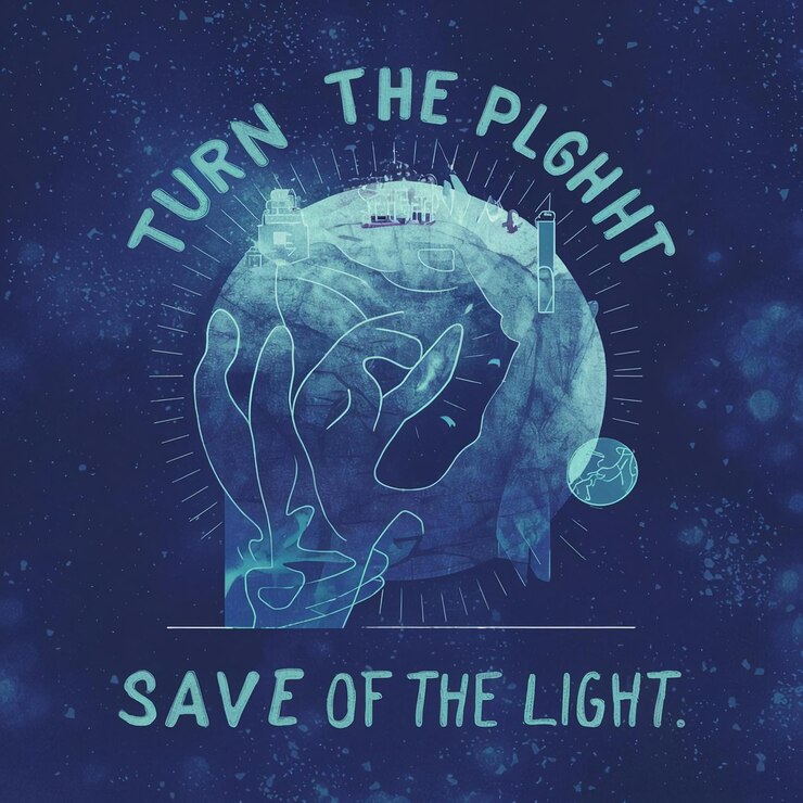 फोटो earth hour save the plenet turn off the light