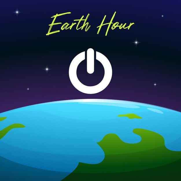 Foto earth hour vector illustratie earth hour dag earth hour zet de lamp uit