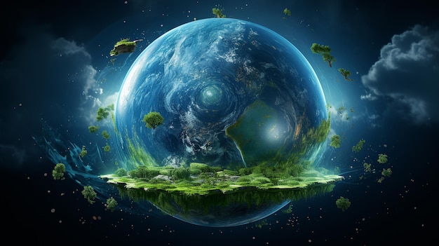 earth illustration HD 8K wallpaper Stock Photographic Image