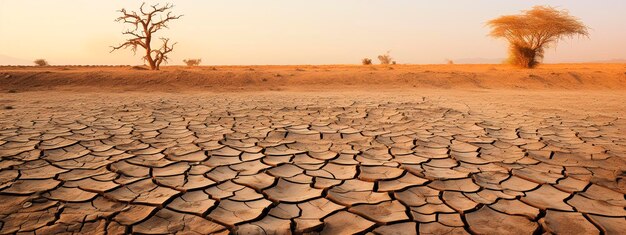 Photo the earth is cracked from drought selective focus