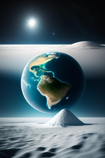 The earth on the moon