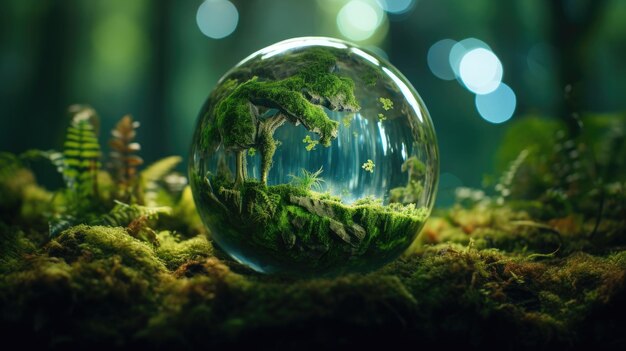 Earth nature earth in a ball nature in a ball generative ai